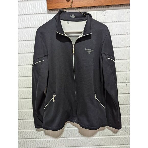 Under Armour Women's Black Polyester Front-Zip Iconic Inverness Club Jacket Size - Picture 1 of 7